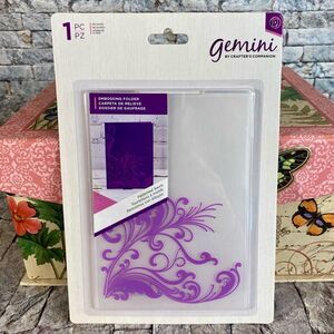 Gemini by Crafters Companion 1 Piece Embossing Folder Patterned Swirls NWT 5 x 7